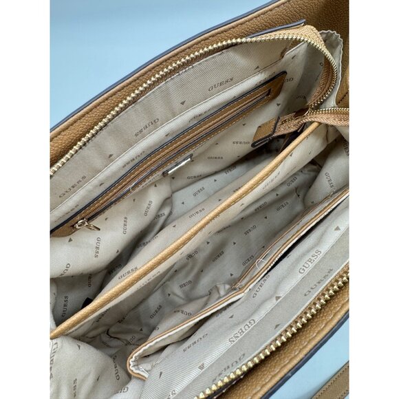 Guess Trixy faux-leather medium tote shopper bag - Taupe /Beige (Used) - Picture 11 of 12